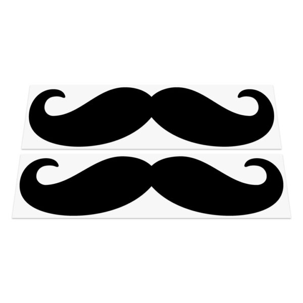 2X Moustache Stickers