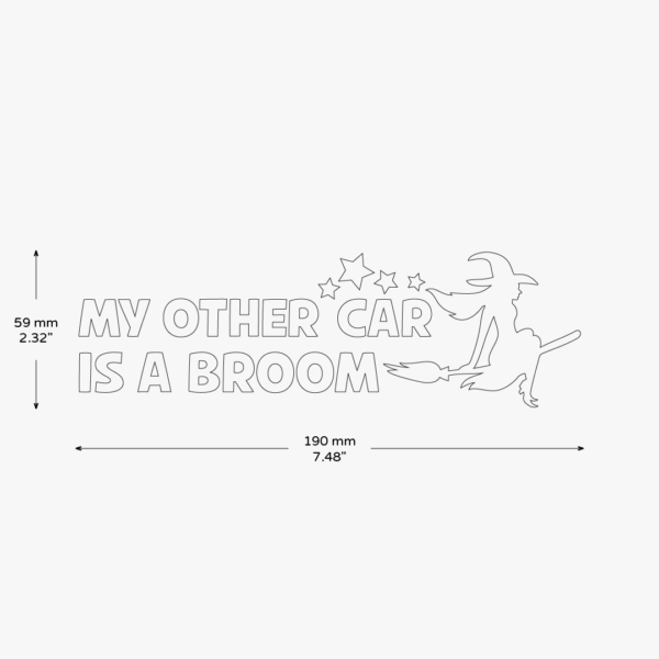 My Other Car Is A Broom Sticker - Image 3