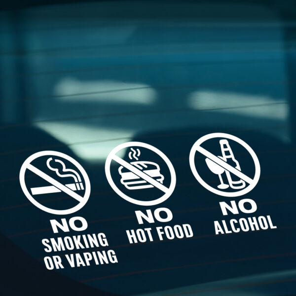 NO SMOKING, VAPING, FOOD, ALCOHOL Sticker - Image 2