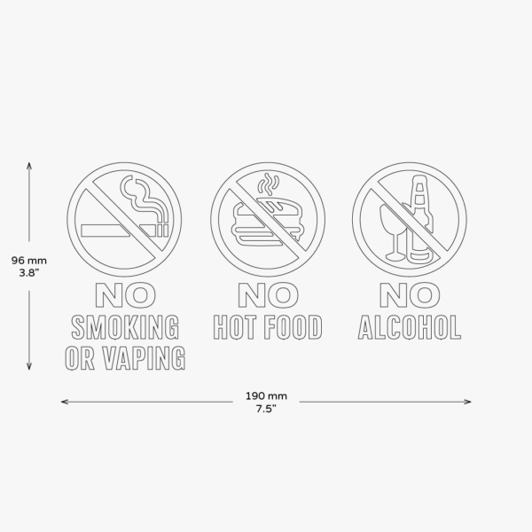 NO SMOKING, VAPING, FOOD, ALCOHOL Sticker - Image 3