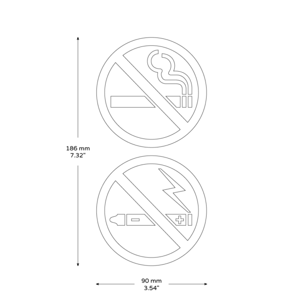 No Smoking No Vaping Sticker - Image 3