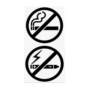 No Smoking No Vaping Sticker