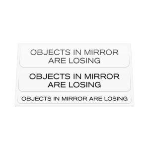 3X Objects In Mirror Are Losing Stickers