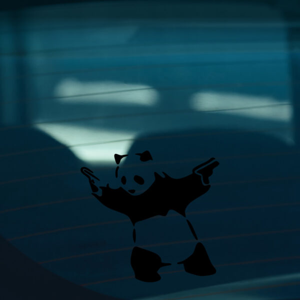 Bad Panda With Guns Sticker - Image 2