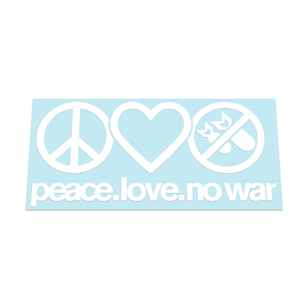 Peace Love No War Sticker