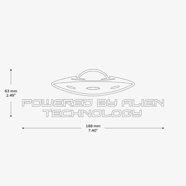 Powered by Alien Technology Sticker - Image 3