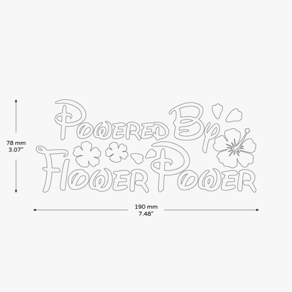 Powered By Flower Power Sticker - Image 3