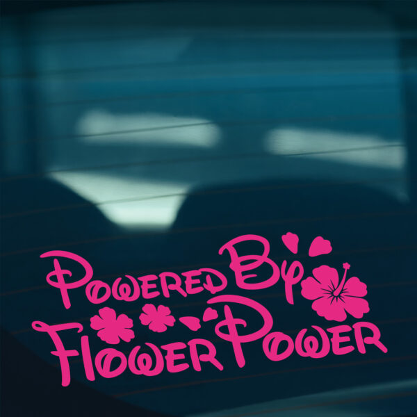 Powered By Flower Power Sticker - Image 2
