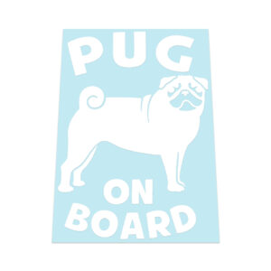 Pug On Board Sticker