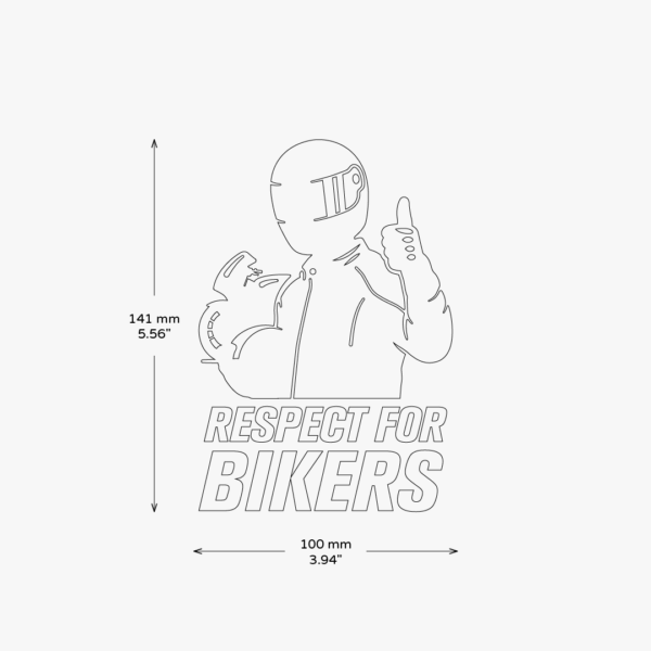 Respect for bikers Sticker - Image 3