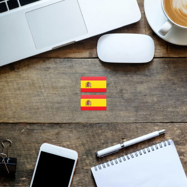 2x SPANISH FLAG Stickers - Image 2