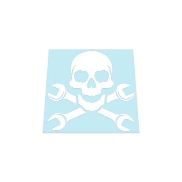 Cross Spanners Skull Sticker