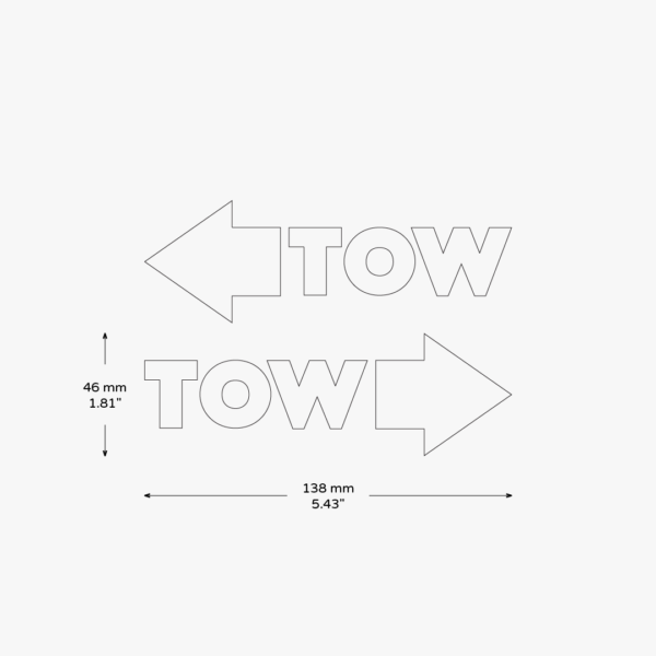 2X Tow Arrow Stickers - Image 2