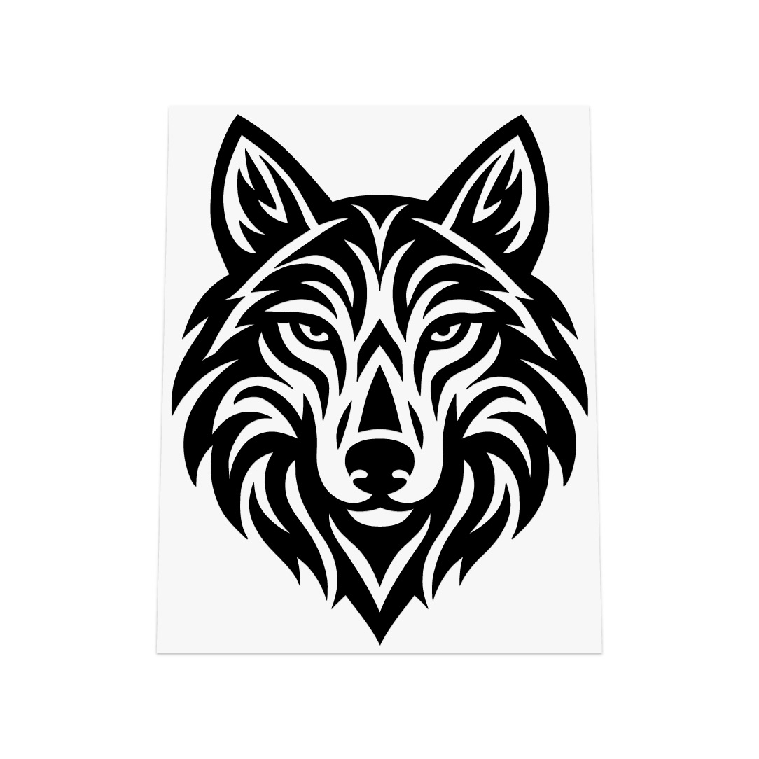 Tribal Wolf Sticker