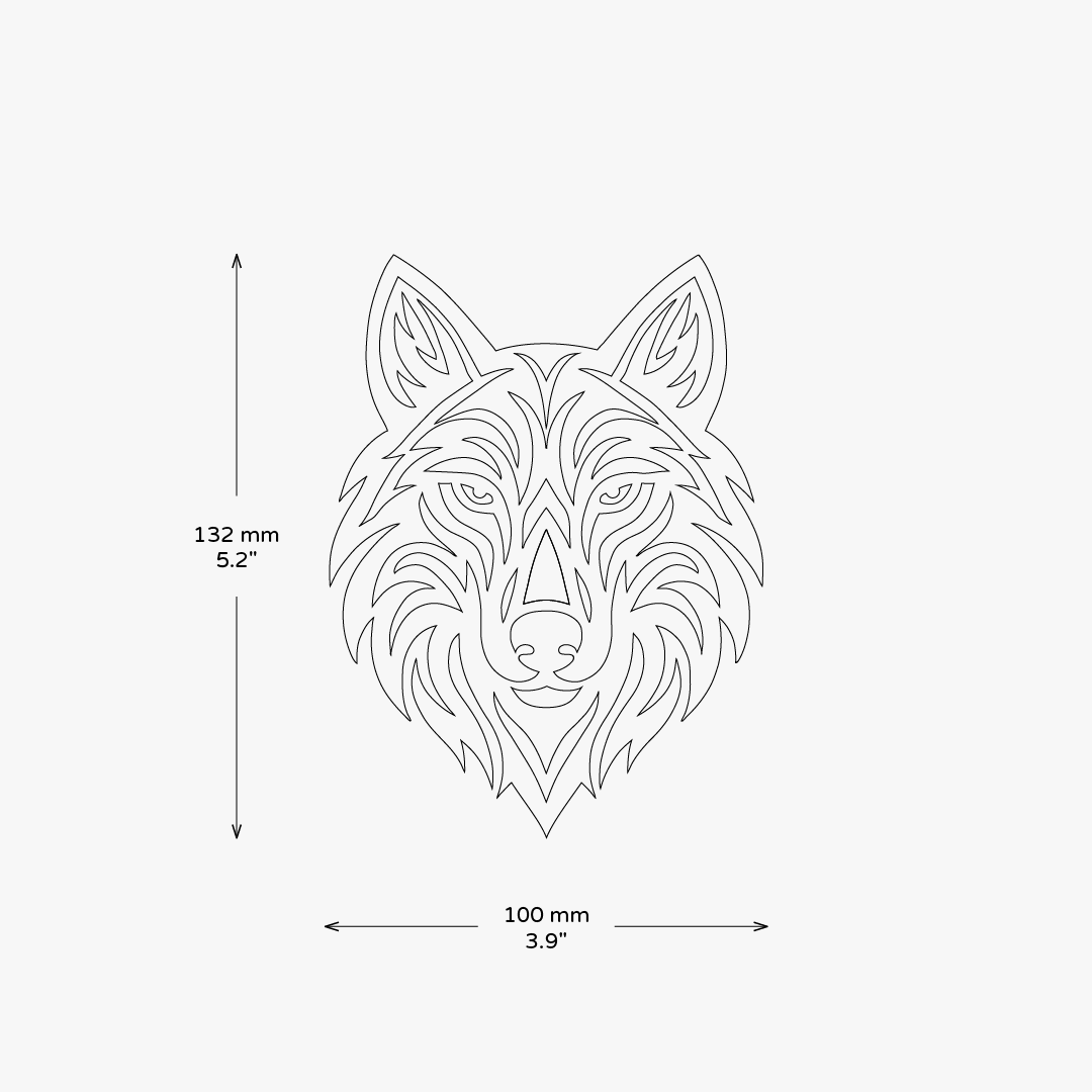 Tribal Wolf Sticker - Image 3