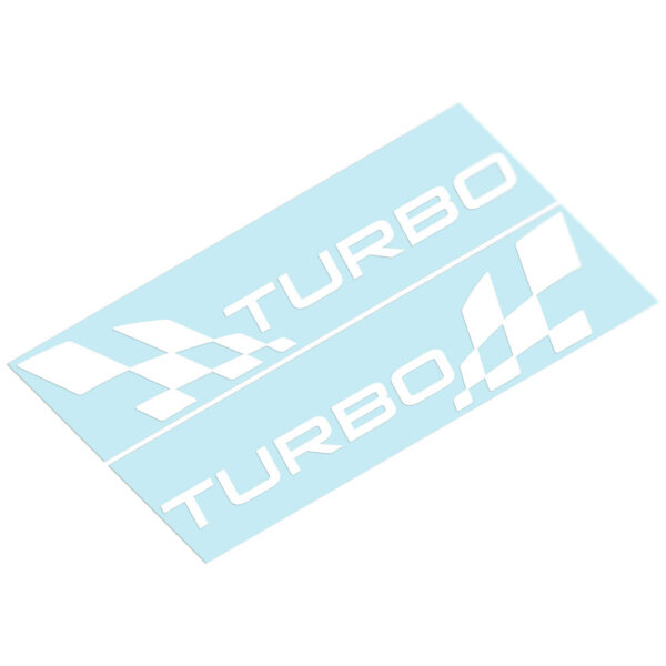 2X Turbo Racing Flag Stickers