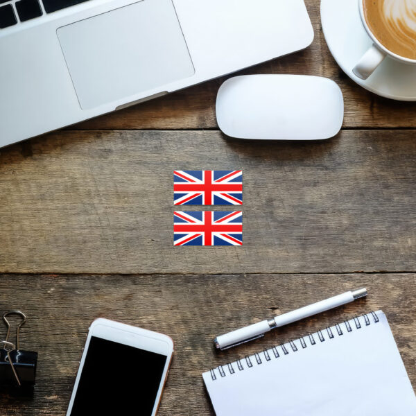 2x UK BRITISH UNION JACK FLAG Stickers - Image 2