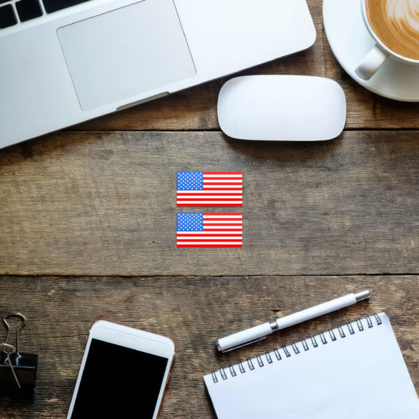 2x USA AMERICAN FLAG Stickers - Image 2