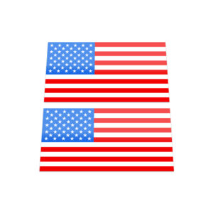 2x USA AMERICAN FLAG Stickers