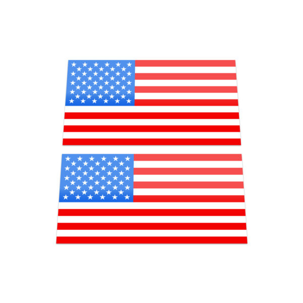 2x USA AMERICAN FLAG Stickers