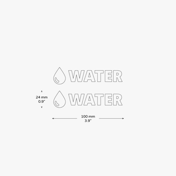 2x Water Medium Size Stickers - Image 3