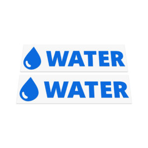2x Water Medium Size Stickers