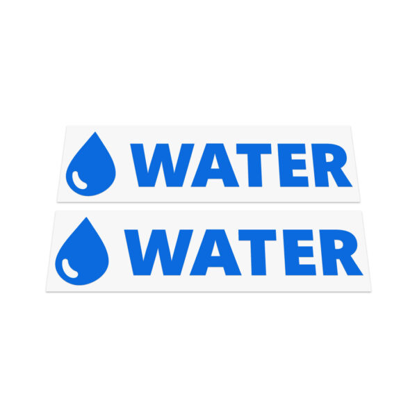 2x Water Medium Size Stickers