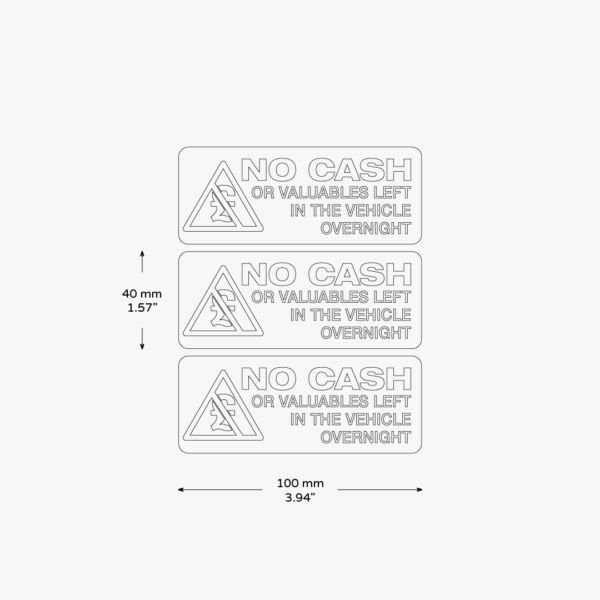 3x NO CASH OR VALUABLES LEFT OVERNIGHT Stickers - Image 4