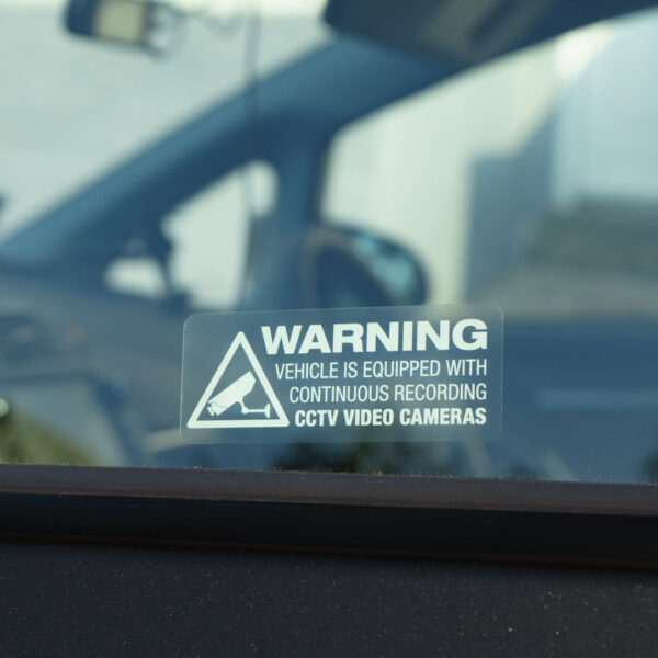 3x WARNING RECORDING CCTV ON BOARD Stickers - Image 2