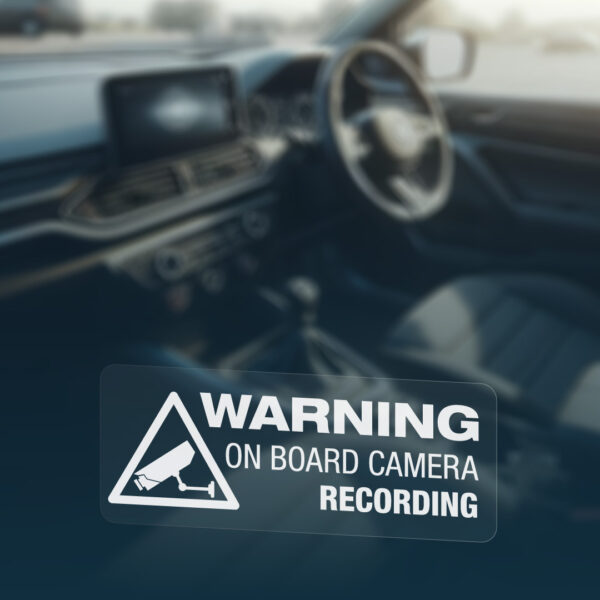 3x WARNING ON BOARD CAMERA RECORDING Stickers - Image 2