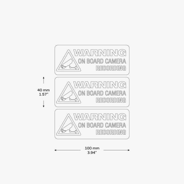 3x WARNING ON BOARD CAMERA RECORDING Stickers - Image 5